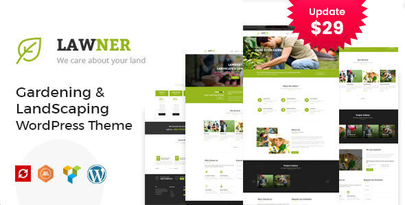 Lawner – Gardening and Landscaping WordPress theme Nulled