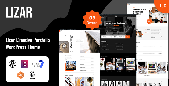 Lizar – Creative Portfolio WordPress Theme Nulled