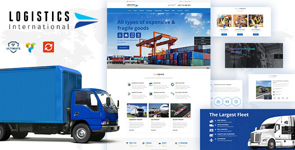 Logistics wordpress theme Nulled