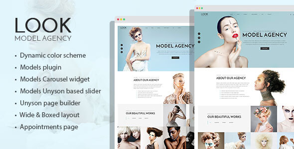 Look – fashion and model portfolio WordPress theme Nulled