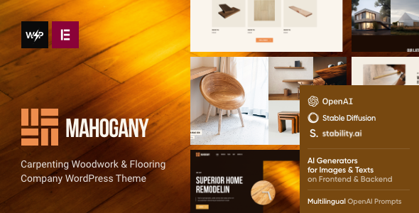 Mahogany | Carpenting Woodwork & Flooring WordPress Theme Nulled
