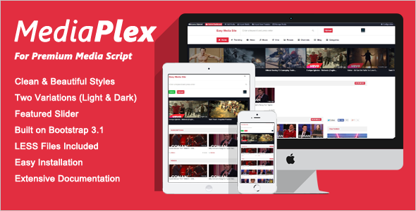 MediaPlex Theme for Premium Media Script Nulled