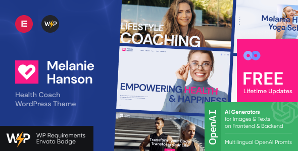 Melanie Hanson – Health Coach WordPress Theme Nulled
