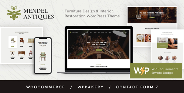 Mendel | Furniture Design & Interior Restoration WordPress Theme Nulled