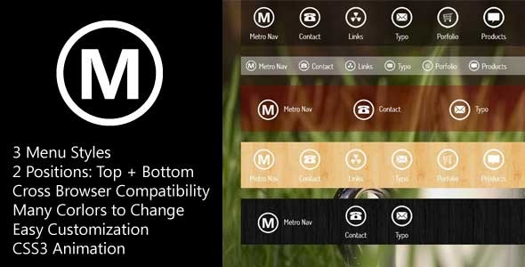 MetroNav – Metro Navigation Bar ver. CSS
