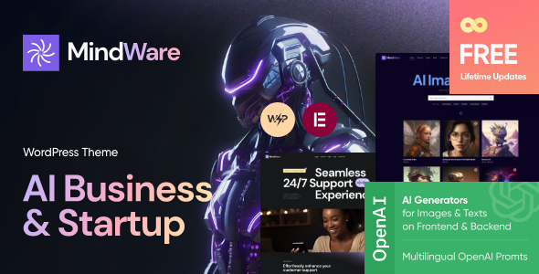 MindWare – AI Startup, AI App & Machine Learning WordPress Theme Nulled