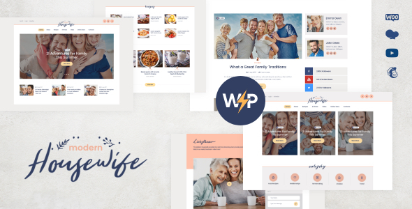 Modern Housewife | Women & Family WordPress Blog Theme Nulled
