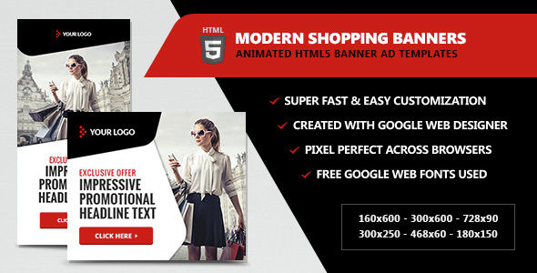 Modern Shopping Banners – HTML5 Animated