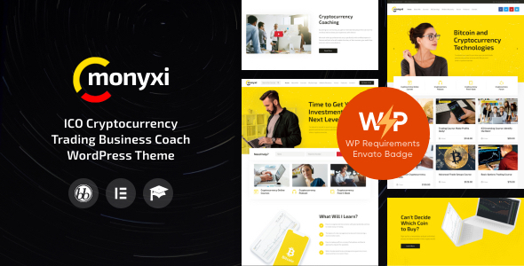 Monyxi | ICO Cryptocurrency Trading Business Coach WordPress Theme Nulled