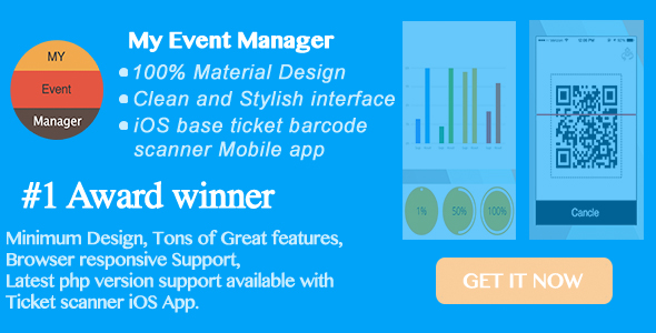My Event Manager – 100% Material Design Backend with easy integration in WordPress with iOS App. Nulled
