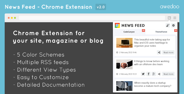 News Feed – Chrome Extension Nulled