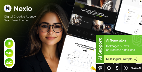 Nexio – Digital Agency Creative WordPress Theme Nulled