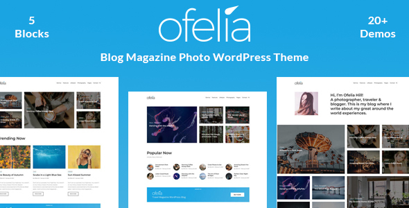 Ofelia – Travel Personal WordPress Blog Theme Nulled