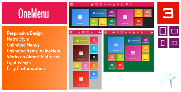 OneMenu – Responsive Metro UI Menu