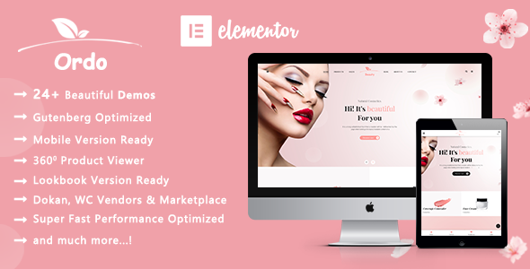 Ordo | Natural Cosmetic WooCommerce WordPress Theme Nulled