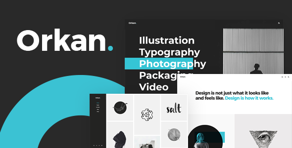 Orkan – Artist and Design Agency Portfolio WordPress Theme Nulled