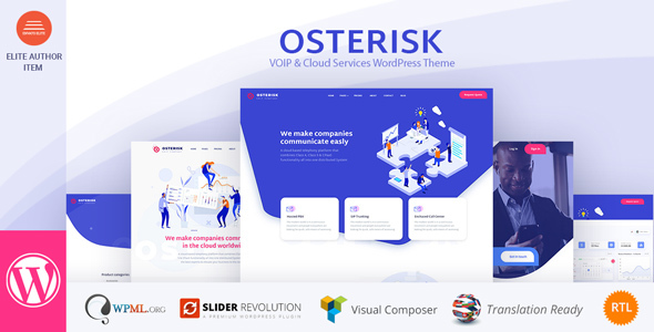 Osterisk: VOIP & Cloud Services WordPress Theme Nulled