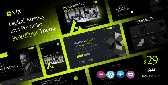 Ovix – Digital Agency & Creative Portfolio WordPress Theme Nulled