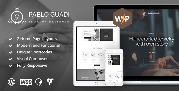 Pablo Guadi – Handcrafted Jewelry & Online Shop WordPress Theme Nulled
