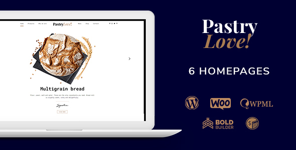 Pastry Love – Bakery & Cake Shop WordPress Theme Nulled