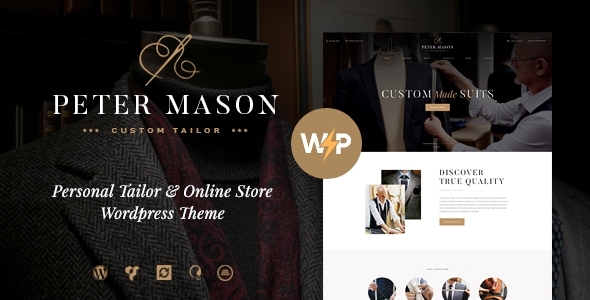 Peter Mason | Custom Tailoring and Clothing Store WordPress Theme Nulled