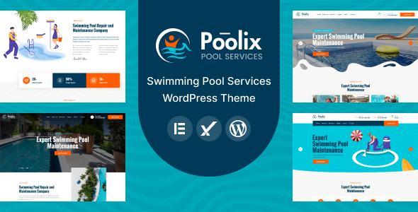 Poolix – Pool Cleaning & Renovation WordPress Theme Nulled