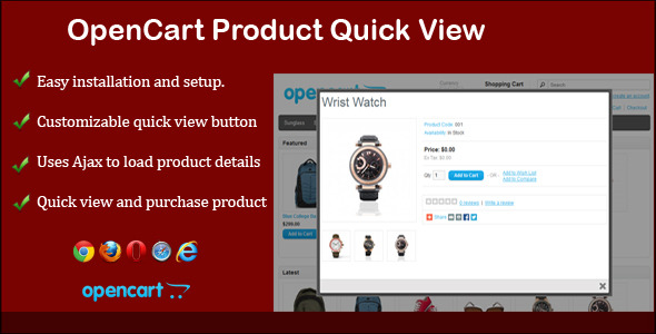 Product Quick View for Opencart Nulled