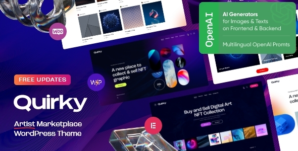 Quirky – NFT, Token & Artist Marketplace WordPress Theme Nulled