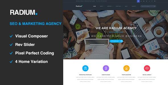 Radium – SEO /Digital Agency WordPress Theme Nulled