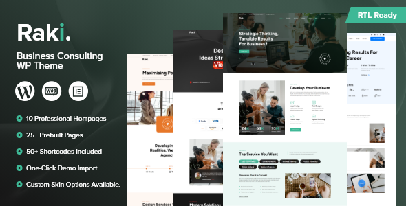 Raki – Business, Finance Consulting WordPress Theme