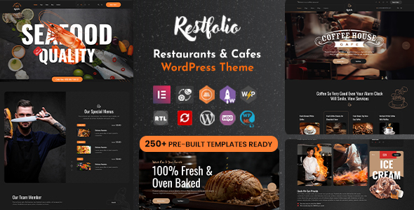 Restfolio – Elementor Restaurants & Cafes WordPress Theme Nulled