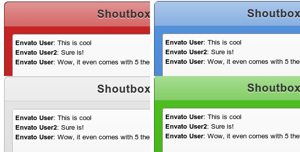 Shoutbox — html5 preview