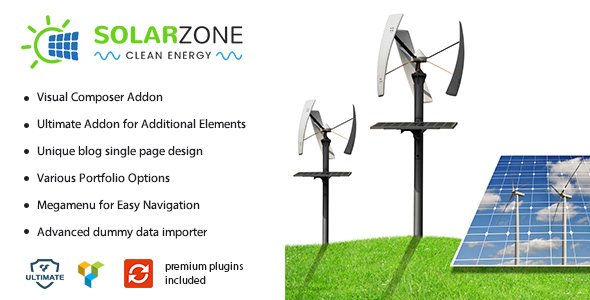 Solar Energy – Wind & Power Company WordPress Theme Nulled