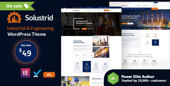 Solustrid – Factory & Industrial Business WordPress Theme Nulled