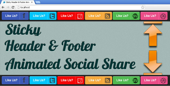 Sticky Header & Footer Animated Social Share Nulled