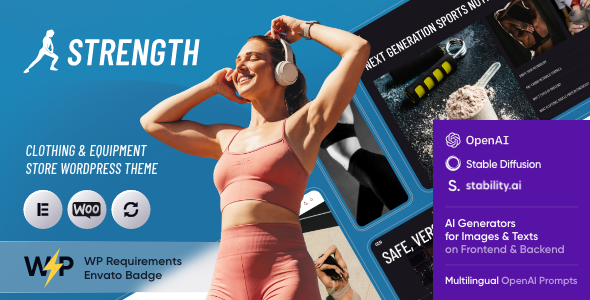 Strength – Sports Store & Equipment Shop WordPress Theme