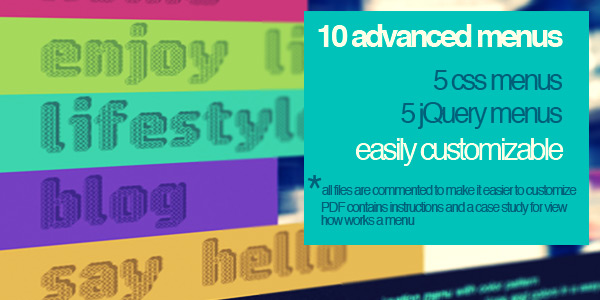 Super menu pack (10 menus) — javascript preview