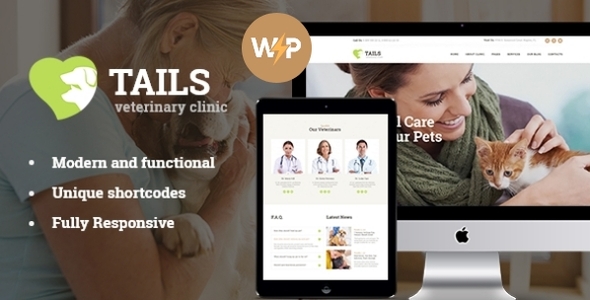 Tails | Veterinary Clinic, Pet Care & Animal WordPress Theme + Shop Nulled