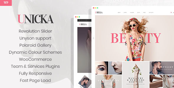 Unicka – Hair Styling & Beauty Salon WordPress Theme Nulled