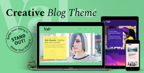 Val – Creative Blog WordPress Theme Nulled