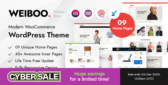 Weiboo –  WooCommerce WordPress Theme Nulled