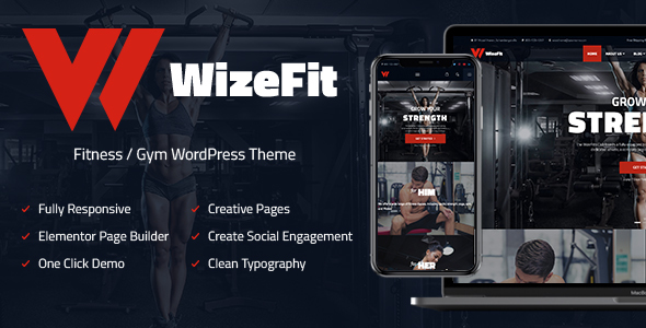 WizeFit – Fitness and Gym WordPress Theme Nulled