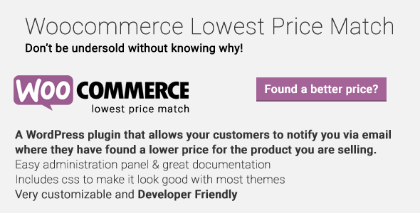 Woocommerce Lowest Price Match Nulled