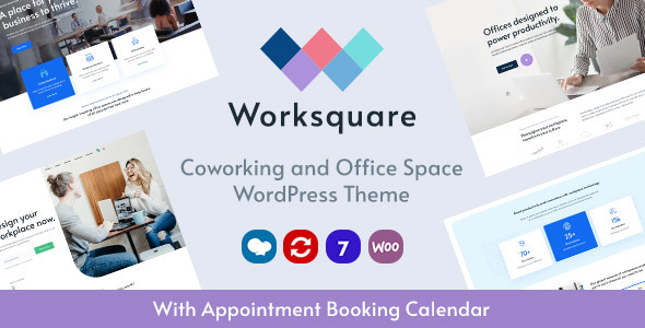 Worksquare – Coworking and Office Space WordPress Theme Nulled
