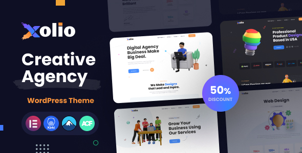 Xolio – Creative Agency & Portfolio WordPress Theme Nulled