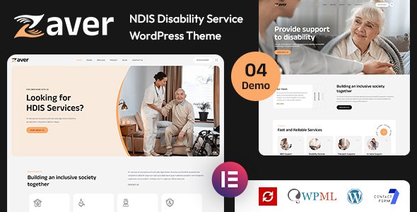 Zaver – NDIS Elderly & Disability Service WordPress Theme