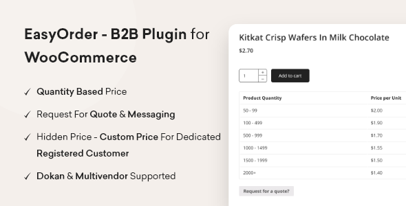 EasyOrder – B2B Plugin for WooCommerce Nulled