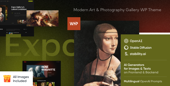 Expo – Art & Gallery WordPress Theme Nulled