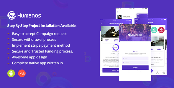 Humanos – Complete (web+Android app) crowdfunding Solutions Nulled