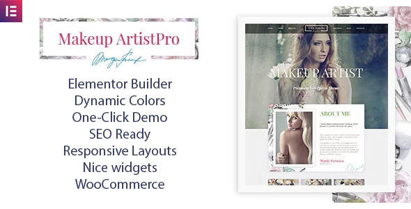 MakeUp Artist Pro – Beauty and Hair Stylist WordPress Theme Nulled